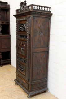 description very nice set of french breton cabinets in oak dating from 