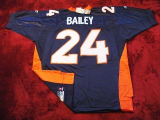 24 Champ Bailey Broncos Navy Home NFL Sewn Jersey Choose Size