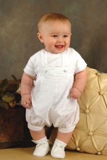 Brady Infant Baby Boys Christening Baptism Outfit Romper