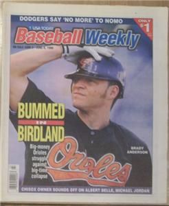brady anderson orioles 1998 baseball weekly