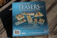 Solid Wood Teaser Game 7 Different Brain Busters In One Box New