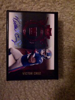 Victor Cruz Autograph 2010 Plates and Patches Rookie Auto