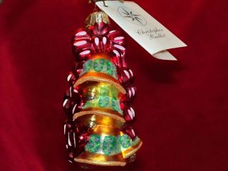 Christopher Radko 1999 Dainty Jingle Bells Christmas Ornament