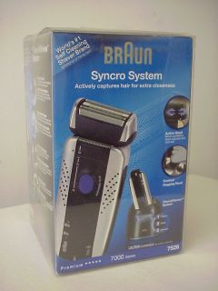 Braun 7526 Syncro Shaver System with Clean Charge Storage Stand New 