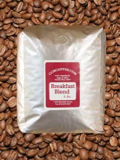 This is for 5 lbs. of our fresh American roasted Breakfast Blend 