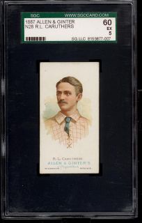 1887 N28 Allen & Ginter R.L. Caruthers SGC 5 EX (PWCC)