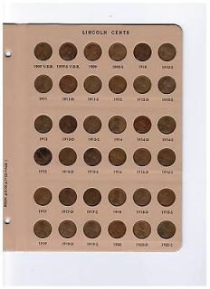 1909 to 2012 lincoln cent collection complete 