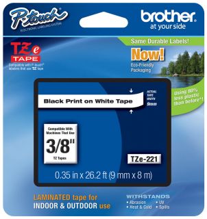 Brother P Touch TZ 221 Label Tape TZ221 Ptouch TZE221