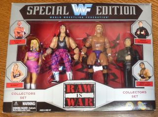 Bret Hart Sunny Sid Signed WWF WWE 1997 Raw Action Figure Set PSA DNA 