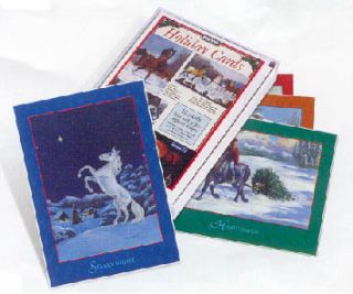   breyer nib holiday cards four unique depictions of breyer models