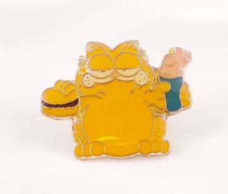 vintage garfield the cat hat tac tie lapel pin time