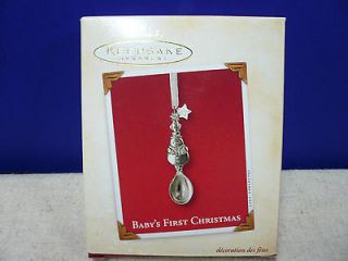   Ornament Babys First Christmas Snowman Spoon Silver plated 2003