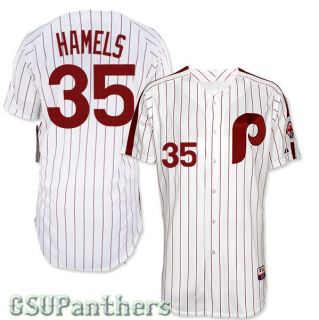 Cole Hamels Authentic Philadelphia Phillies 1980s Retro Jersey Sz 40 