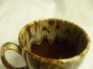 Vintage Brown Drip Coffee Mug Pottery Cup USA
