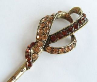 Vary Colors Swarovski Crystal Bronze Hair Stick Pin Pick 390