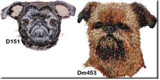 Brussels Griffon Embroidered Messenger Bag Any Color