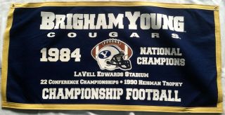Brigham Young Cougars BYU Football National Championship Banner