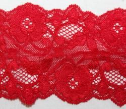   Blood Brick Red Galloon Stretch Lingerie Headband Lace 3 Wide