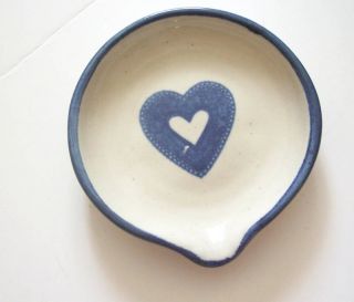 Brinker Pots Pottery Stoneware Heart Design Nappy Dish