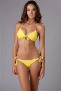 Sofia by Vix Brittany Yellow Push Up Swimsuit Bikini Set M & L NWT New 