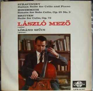Laszlo MEZO cello plays Stravinsky Hindemith Britten QUALITON