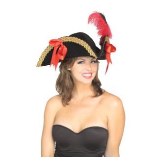 Velvet Pirate Hat Buccaneer Swashbuckler Costume Accessory