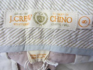   Weathered 83 Broken in Chino Classic Twill Pink Flat front Shorts Sz 8