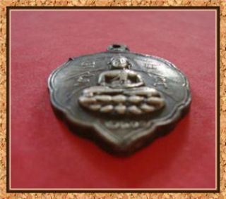 Thai Amulet Buddha Coins Metal Old RARE Bangkok Lucky Amulets Holy B E 