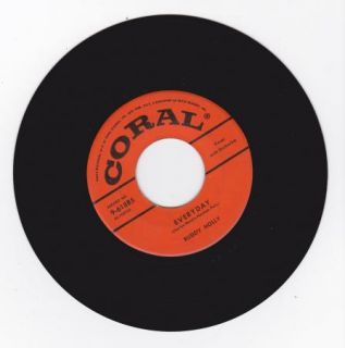   Classic 50s Rocker 45 Buddy Holly Peggy Sue Everyday Stamped