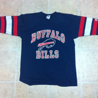 Vintage Buffalo Bills Jersey Logo 7 NFL Large