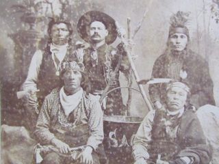 1890s Buffalo Bill Show Cowboy and American Indians Cabinet 