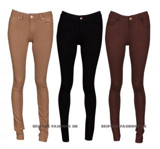   Ladies Must Have Soft Comfortable Jeggings in Camel Black Brown