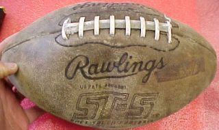 Vintage Leather Rawlings NCAA Football St 5 Bar Decor