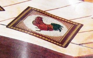 new rooster tapestry placemats country chicken brown