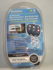 Bulldog Remote Vehicle Starter Keyless Entry Includes Anti Theft 