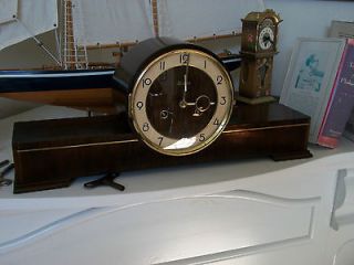 vintage antique kieninger art deco chime mantel clock time left