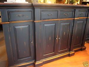Handpainted Buffet Sideboard Cabinet Distressed French Country