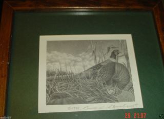 PENCIL c 1986 signed ORIGINAL BRUCE S GARRABRANDT Wildlife Drawings 