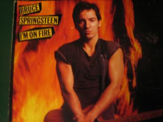 Bruce Springsteen, Im on Fire, 45 RPM record and jacket cover