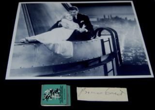 FAY WRAY AND BRUCE CABOT AUTOGRAPHS AND GREAT KING KONG PRINT