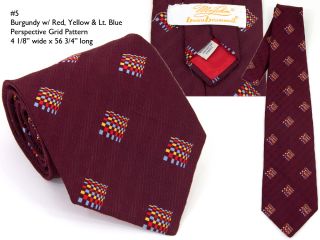    Neckties Mr John Beau Brummell Oxblood Bright Squares 3283 1