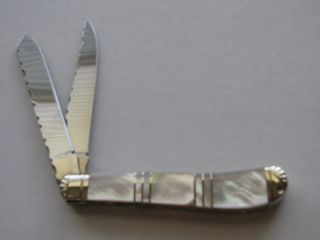 Ocoee River Mothers Day Pearl Trapper Collector Folding Pocket Knife 