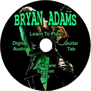 bryan adams guitar tab lesson software cd 26 songs