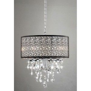Crystal Bubble Shade Foyer Entryway Chandelier Lights Fixture