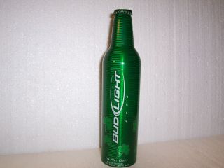 St Patricks Day Bud Light Green Aluminum Beer Bottle