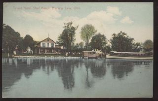 Postcard Buckeye Lake Ohio Shell Beach Hotel 1907