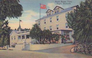 Hotel Buena Vista Paget Bermuda C I Linen Postcard