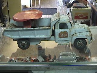 Buddy L Vintage Sit n Ride Stone and Gravel Dump Truck with seat NICE 