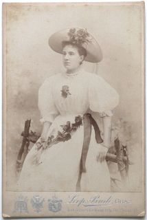 Vint 1890s CC Beautiful Austrian Lady by Leopold Bude Graz