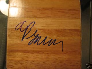 Lakers Andrew Bynum Signed 6x6 Floor COA